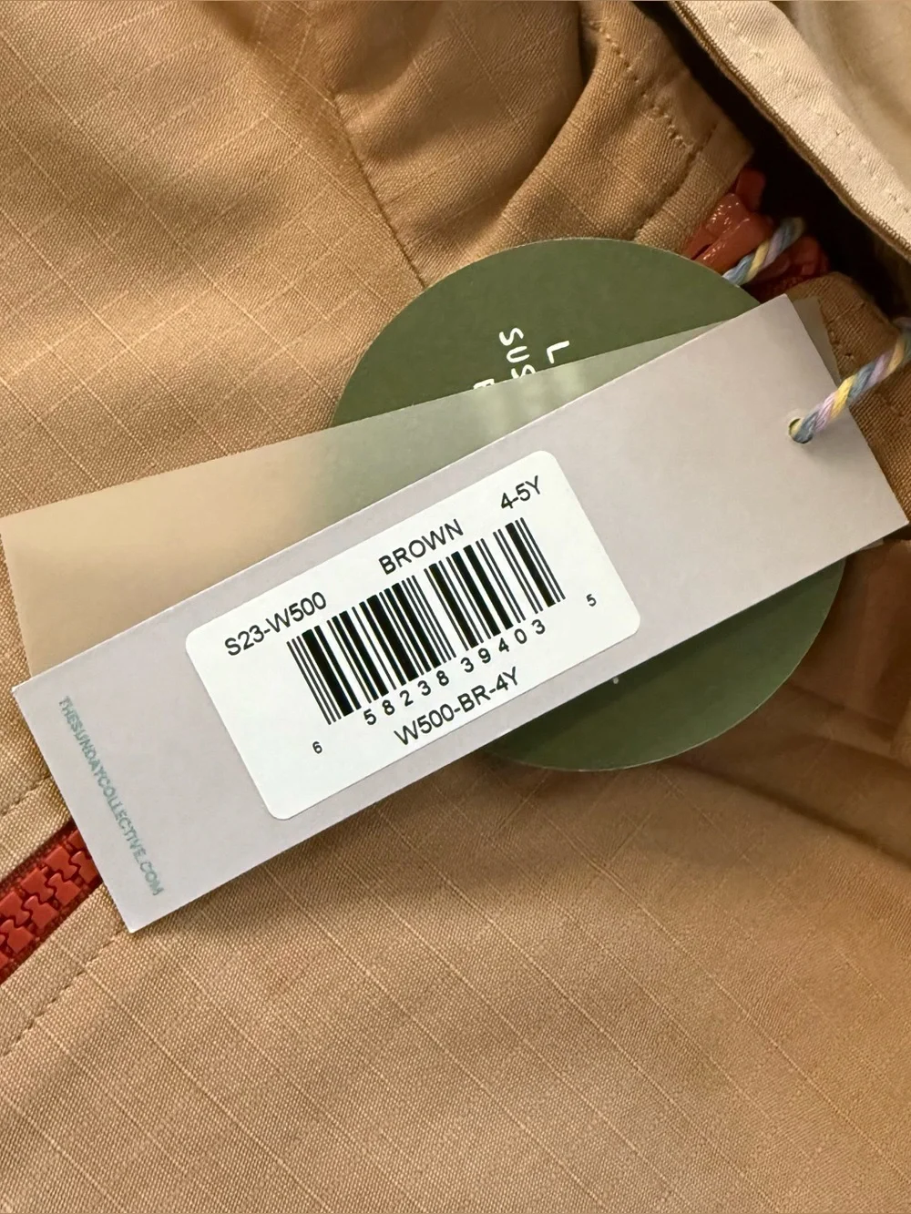 NWT The Sunday Collective Cinch Waist 1/2 Zip Pullover Brown Jacket